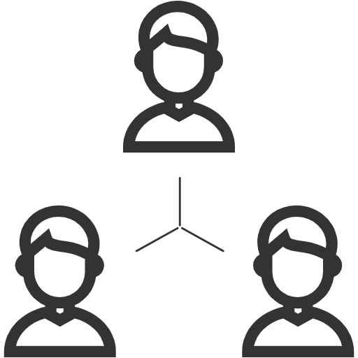Interconnected people icon
