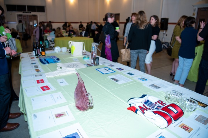 Event table filled with items to bid on.